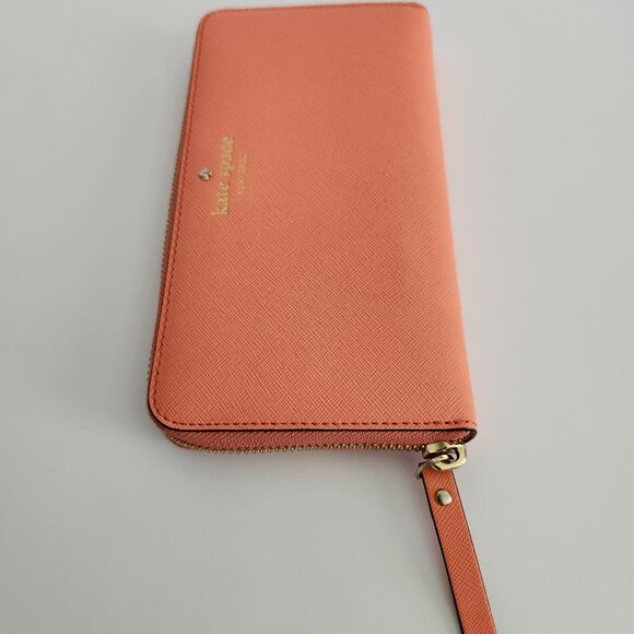 Kate Spade Leather Zip -Around Closure Wallet in Beautiful Coral Color